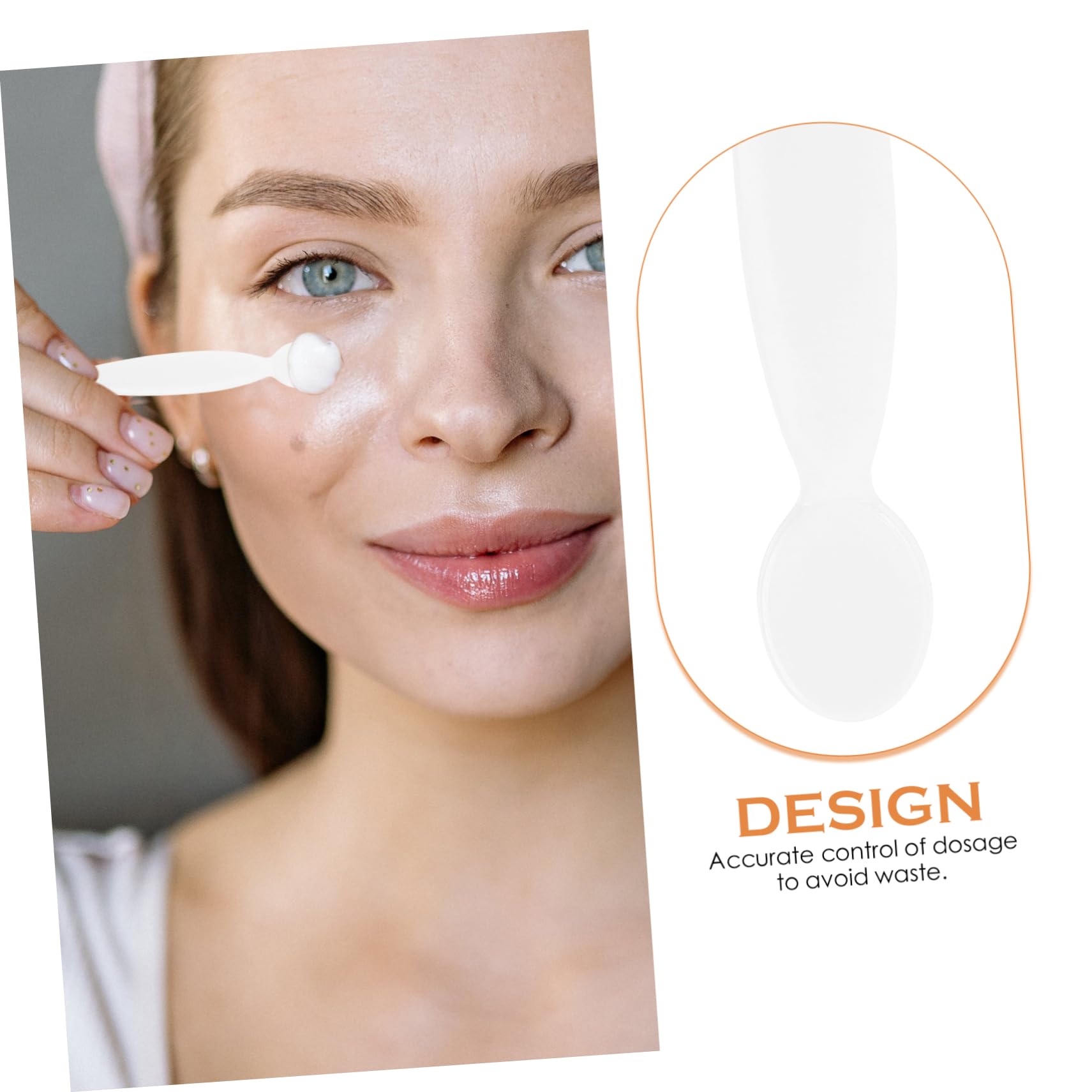 20pcs White PP Makeup Scoop Spatulas - Reusable Cosmetic Spoons for Skincare, Foundation & Creams - Perfect for Makeup Artists & Beauty Enthusiasts at Home or Salon