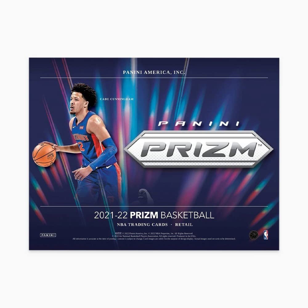 2021-2022 Panini Prizm NBA Basketball Trading Cards Retail Box - 24 Packs (96 Cards Total) - Collectible Basketball Cards for Fans & Investors | Perfect for Trading, Collecting, and Displaying
