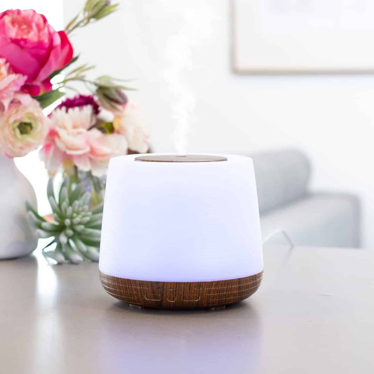 Premium 500ml Aromatherapy Essential Oil Diffuser with Immune Boost Essential Oils - Perfect for Home, Office & Yoga Studio Relaxation