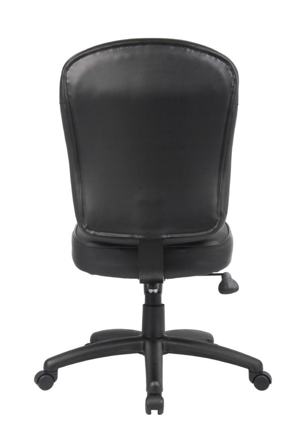 Premium Armless Leather Task Chair - Ergonomic Office Chair for Home & Workspace (Models B1560, B1562, B1563) | Ideal for Small Spaces, Conference Rooms & Modern Workstations