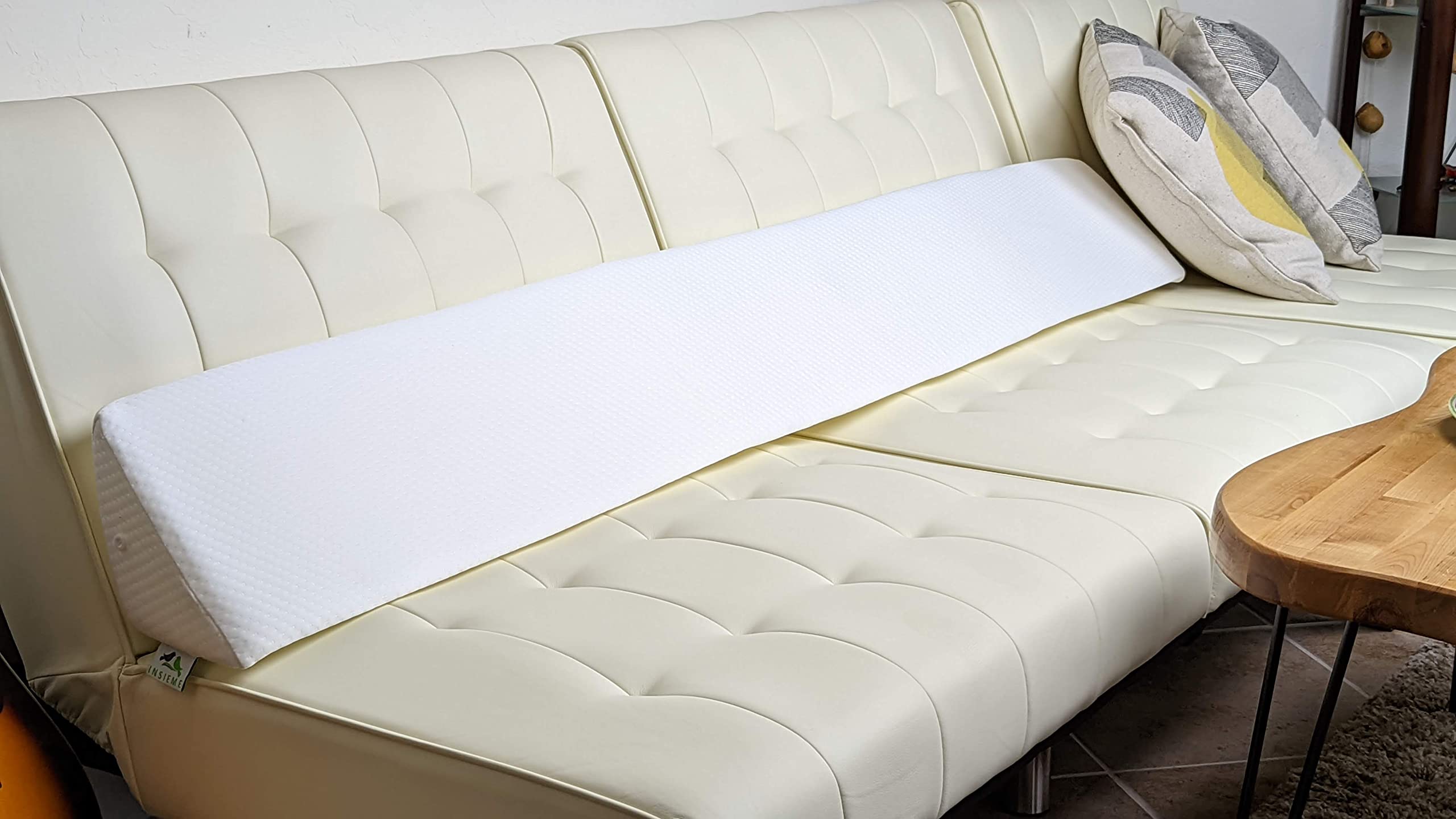 King Size Wedge Pillow Cover for Headboard Gap Filler - White Pillow Case for Wedge Insert (Foam Sold Separately) | Perfect for Bedroom Comfort, Back Support & Reading in Bed