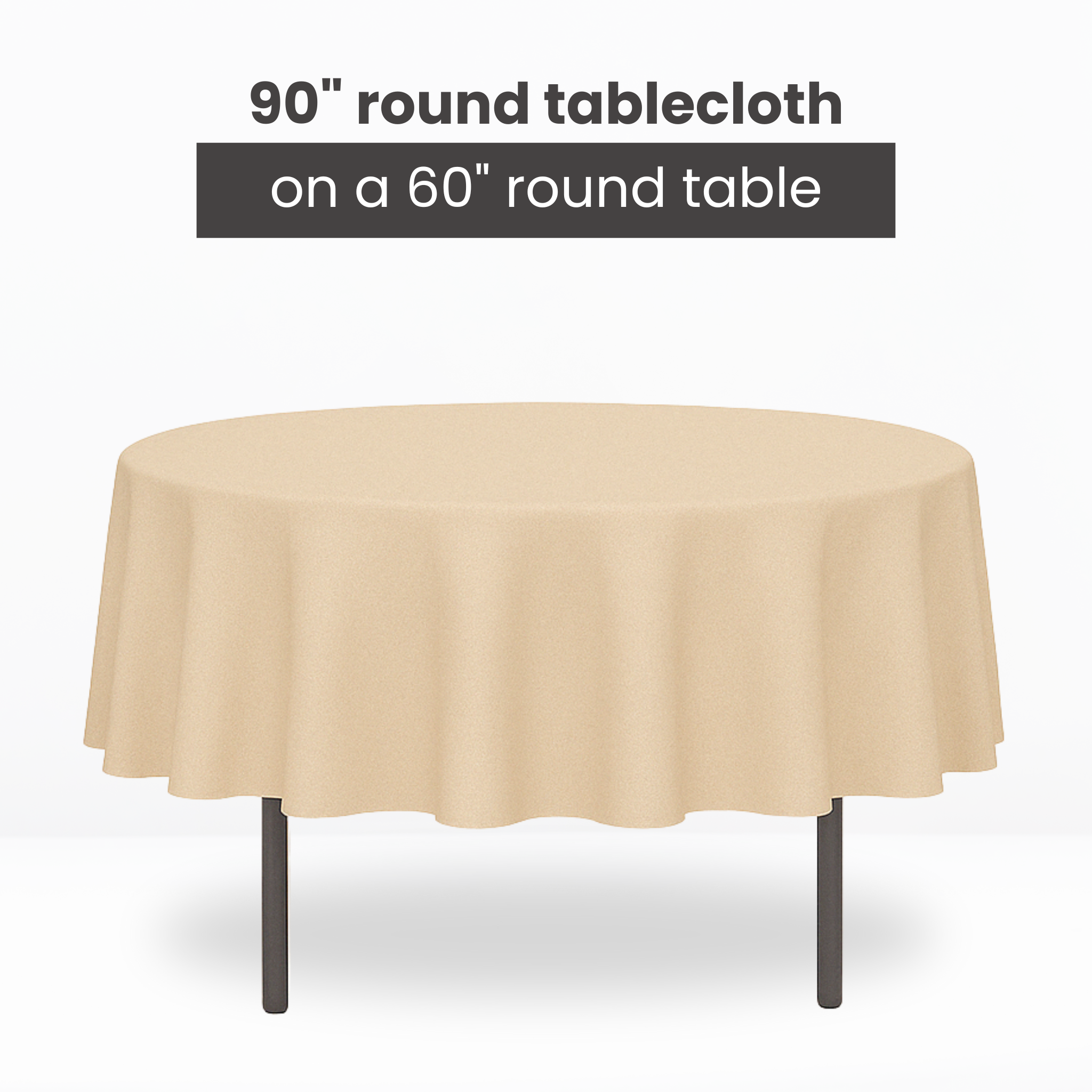 Premium Polyester 90-Inch Round Tablecloth - Dusty Blue - Perfect for Weddings, Parties, and Formal Dining Events