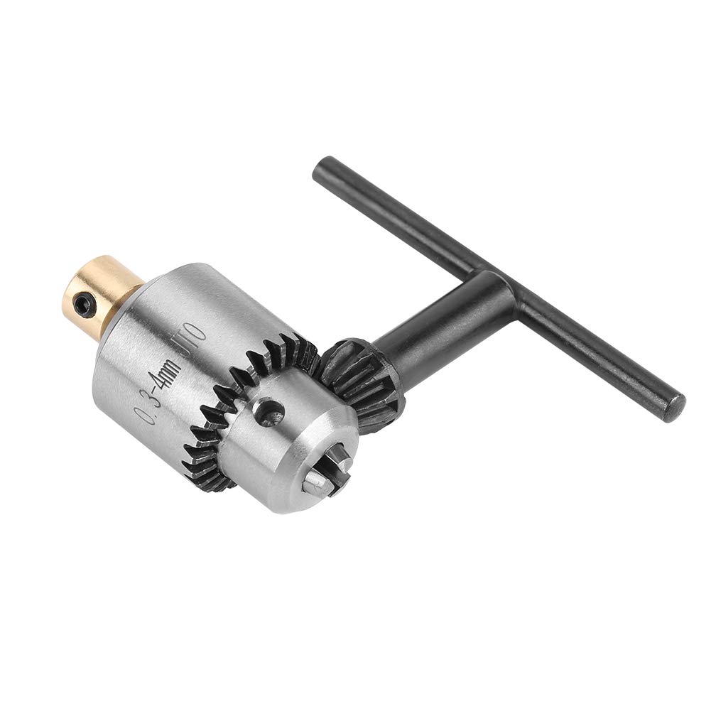 High Precision Mini Taper Drill Chuck 0.3-4mm with Key for Lathe, Electric Drill & Drill Press - Perfect for Metalworking, Woodworking & DIY Projects
