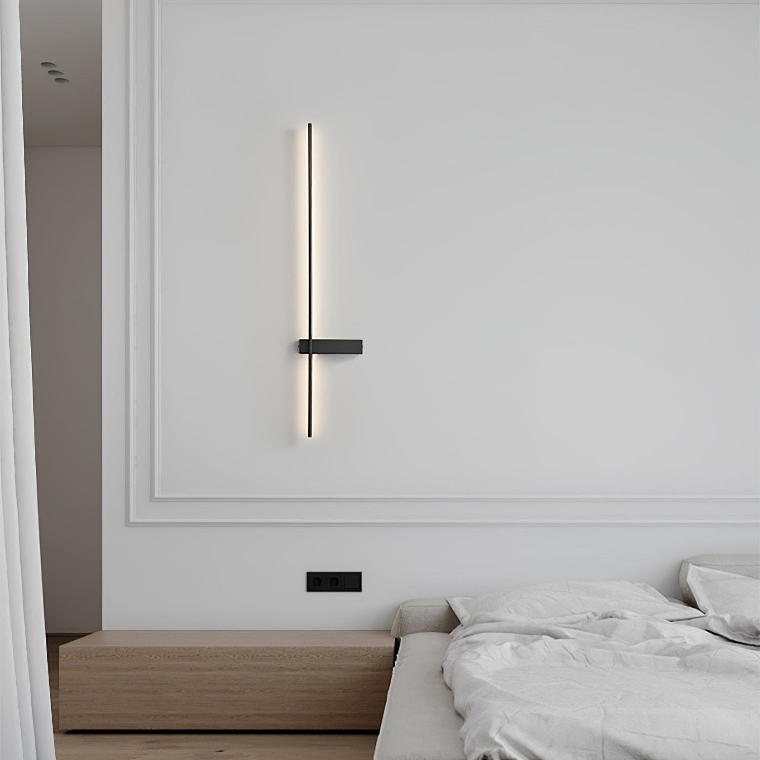 Adeline Linear Sconce Wall Light - Modern LED Wall Mounted Lighting Fixture for Bedroom, Living Room, Hallway - Dimmable Indoor Wall Lamp with Adjustable Arms