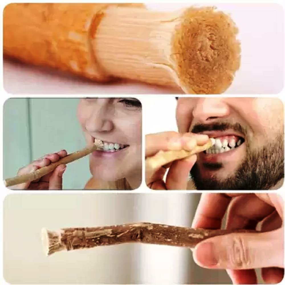 Natural Miswak Chewing Sticks for Teeth Whitening - 15 Pack | Organic Peelu Toothbrush for Oral Hygiene | Perfect for Travel, Camping & Daily Dental Care