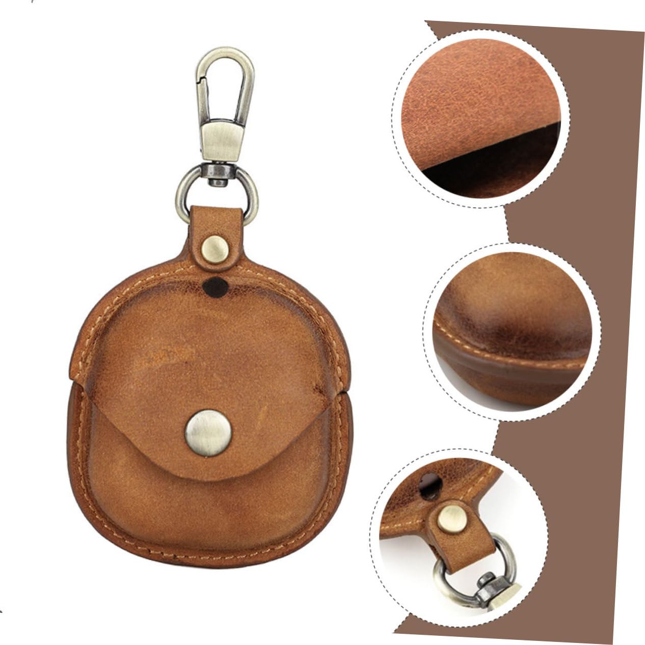 HEMOTON Premium Leather Earbud Protectors - Modern Design Earphone Shell Covers Compatible with AirPods & Wireless Earbuds | Perfect for Gym, Travel & Daily Use