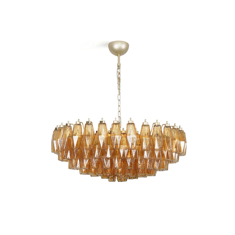 Elegant Sorrento Murano Glass Chandelier - Handcrafted Italian Lighting Fixture for Dining Room, Living Room & Bedroom Decor