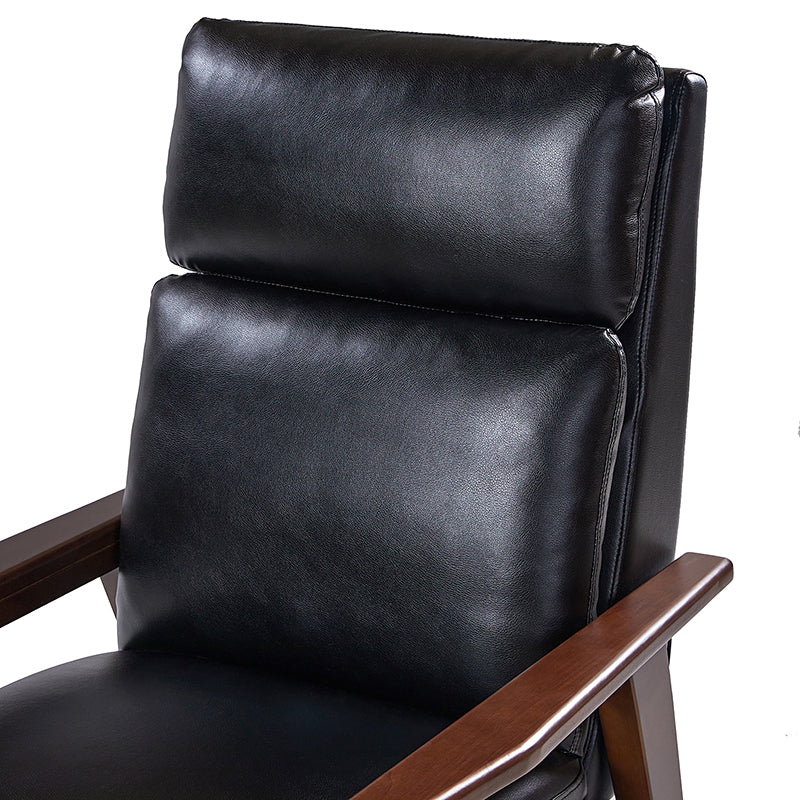 Premium Rainer Faux Leather Recliner Chair with Solid Wood Frame - Timeless Elegance for Living Room, Home Theater & Office Comfort