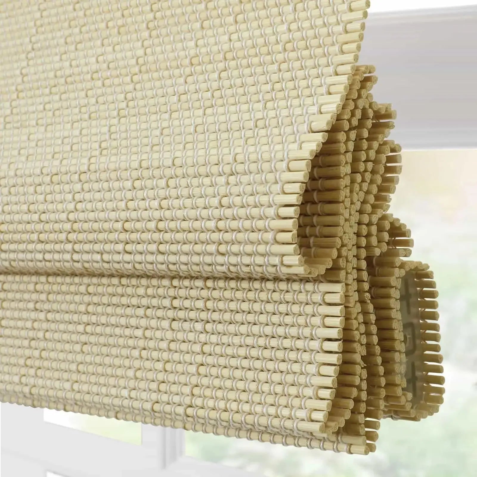 Rae Natural Bamboo Woven Shades Series S - Eco-Friendly Window Blinds for Home & Office - Perfect for Living Room, Bedroom, and Patio Privacy