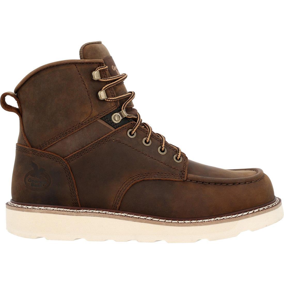 Core 37 Steel Toe Work Boots for Men - Heavy Duty Safety Shoes with Wedge Sole for Construction & Industrial Work | OSHA Compliant Work Footwear