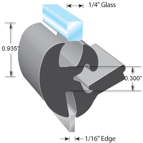 EPDM Rubber Window Locking Gasket - 1/4