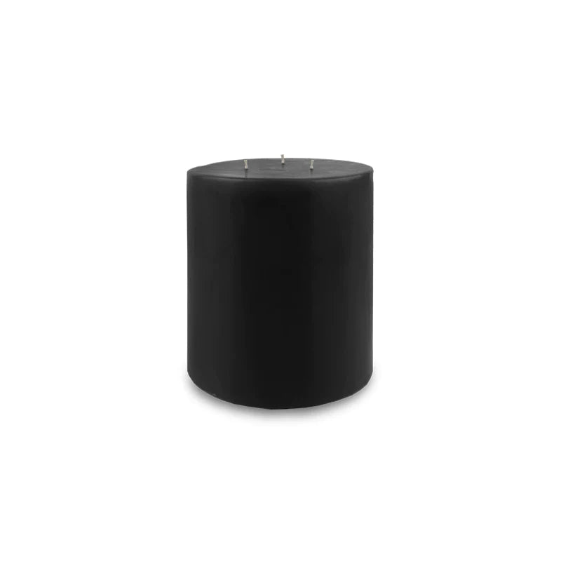 Premium Black 3-Wick Pillar Candle - Long Lasting Scented Soy Wax Candle for Home Decor, Relaxation & Romantic Ambiance - Perfect for Living Room, Bedroom, Bath or Dinner Parties