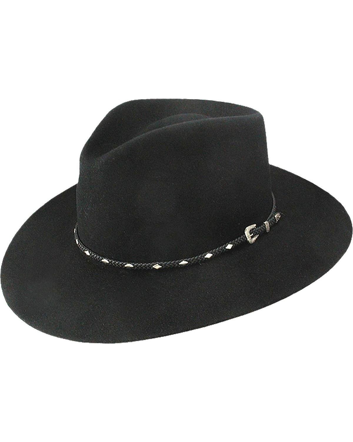 Stetson Diamond Jim Gun Club Hat for Men - Western Cowboy Hat with Leather Band - Perfect for Hunting, Outdoor Adventures & Country Music Festivals