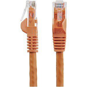 2m Orange Gigabit Snagless RJ45 UTP Cat6 Ethernet Patch Cable - High-Speed Internet & Network Cable for Home Office, Gaming, and Server Connections