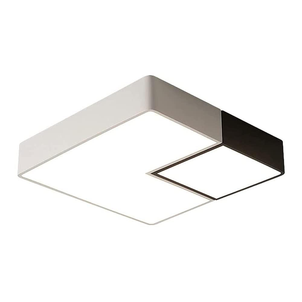 Nordic Square LED Ceiling Light - Dimmable Tri-Color Adjustable Lighting, Modern Semi-Recessed Fixture for Bedroom, Living Room & Office | Energy Efficient Home Decor