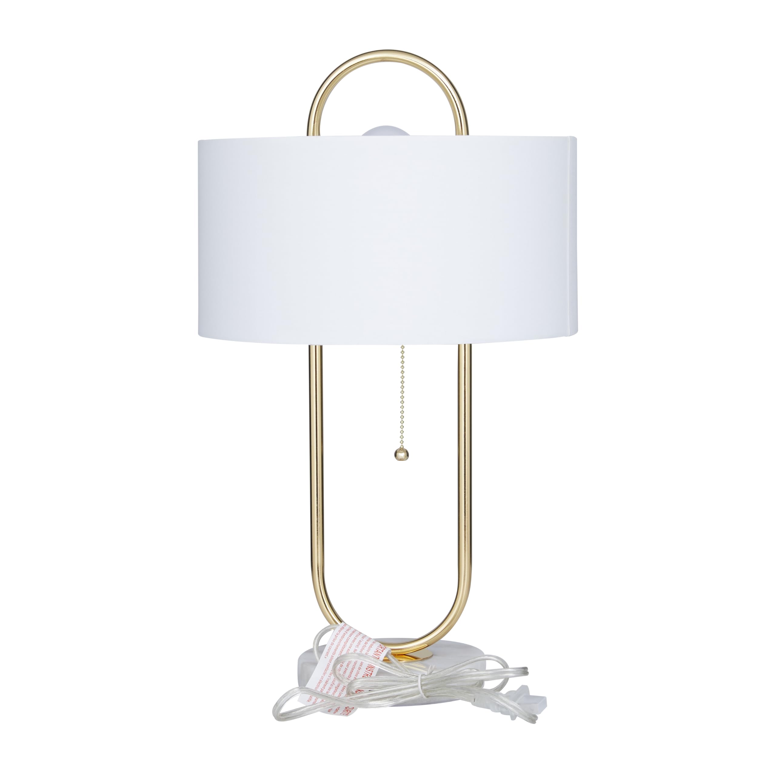 CosmoLiving by Cosmopolitan Modern Metal Table Lamp with Marble Base - 12