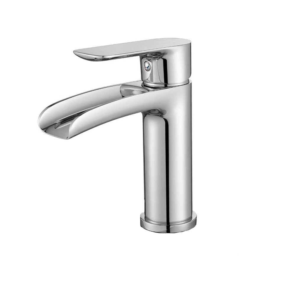 Tara B216 Single Handle Bathroom Faucet - Modern Waterfall Spout for Sink Vanity, Perfect for Home & Hotel Bathroom Renovation