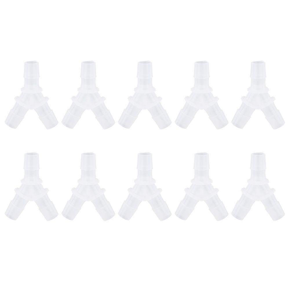 TOPINCN 10Pcs Transparent 3-Way Y-Shape Aquarium Air Valve Connector (8mm) - Air Pump Accessories for Fish Tank & Aquarium - Perfect for Oxygen Distribution in Home & Office Aquariums