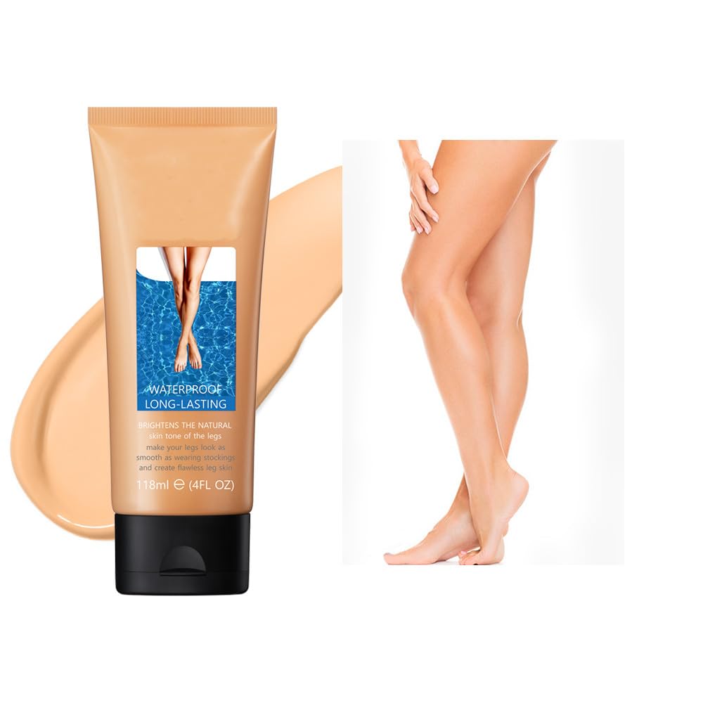 Waterproof Leg Makeup Lotion - No Transfer Body Coverage Perfector for Varicose Veins & Tattoo Cover Up, Long Lasting Bronze Leg Makeup (#02, 1pc) - Perfect for Weddings, Beach Days & Summer Outfits