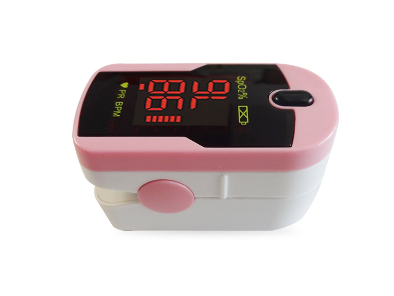 Concord Fingertip Pulse Oximeter - Accurate SpO2 & Heart Rate Monitor with Reversible Display - Includes Carrying Case, Batteries & Lanyard - Perfect for Home Use, Travel, and Fitness Tracking (Pink)