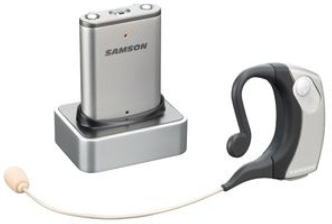 Samson AirLine Micro Wireless Earset System - Bluetooth Headset with Noise Cancellation for Clear Calls, Music & Gaming | Perfect for Office, Driving & Online Meetings