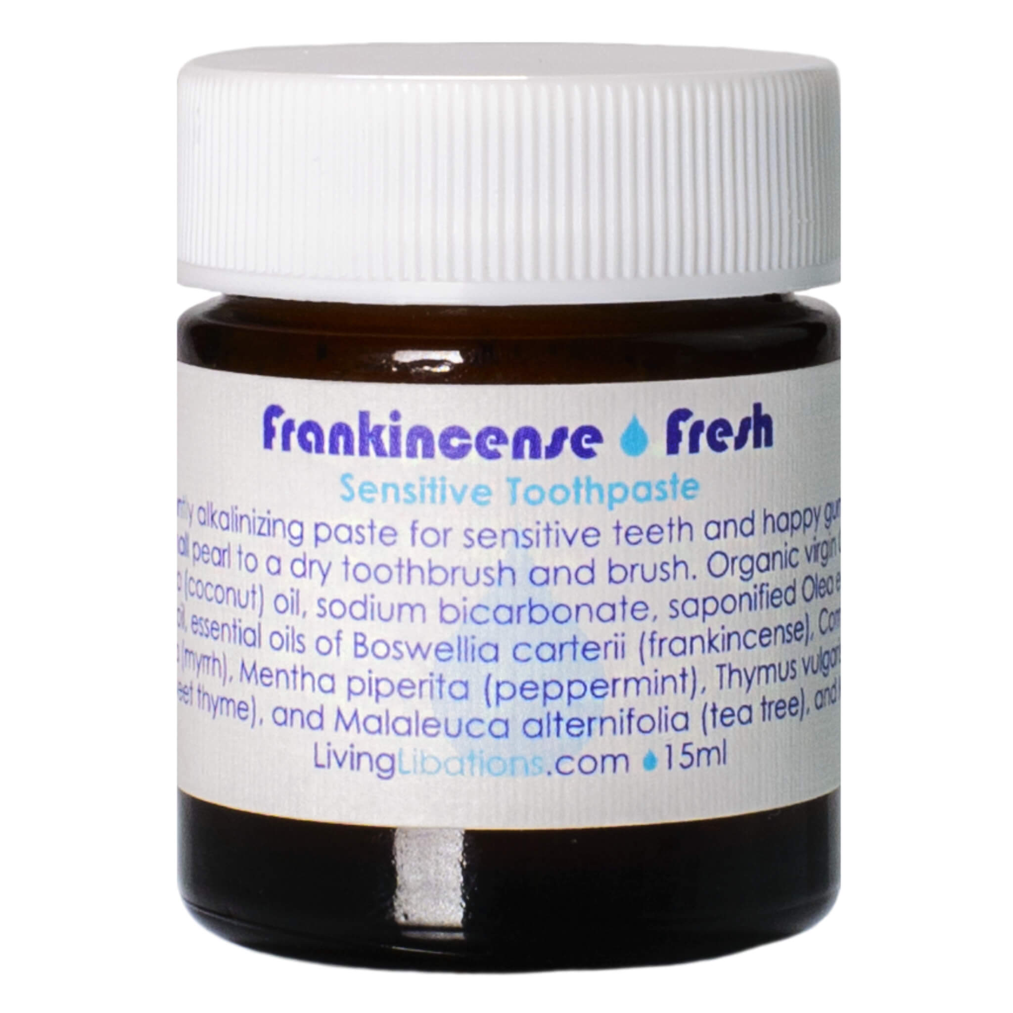 Frankincense Fresh Sensitive Toothpaste for Sensitive Teeth & Gum Care - Natural Relief for Tooth Pain, Whitening & Fresh Breath - Ideal for Daily Oral Hygiene & Travel