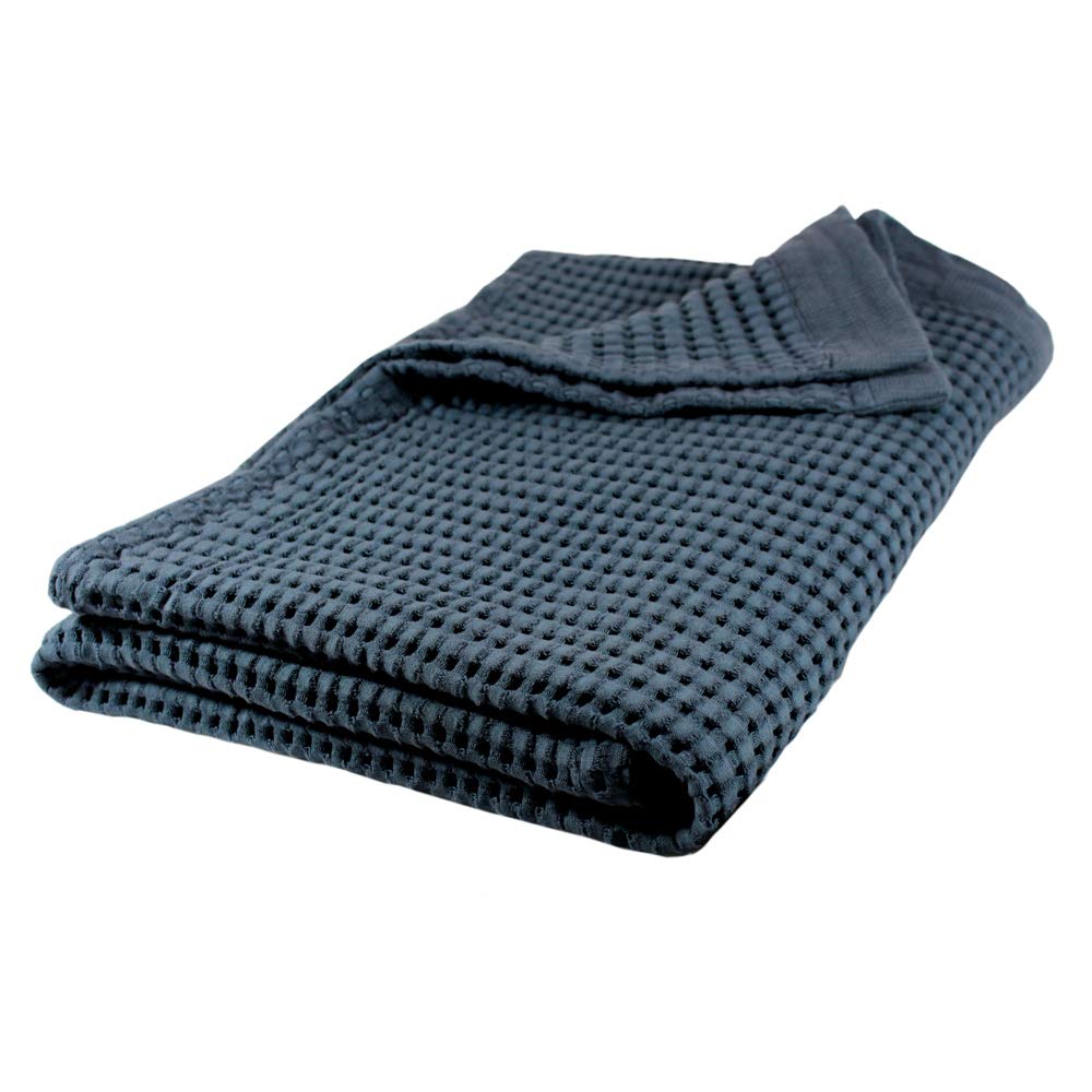 GILDEN TREE Waffle Bath Sheet - Quick Dry Luxury Towel 40x80 Inches, Ultra Soft Large Bath Towels for Spa & Home - Modern Style Midnight Blue - Perfect for Beach, Gym & Hotel Use