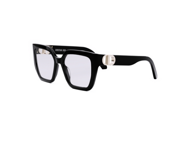 Christian Dior 30 Montaigne Mini S1I 1000 Black Square Women's Eyeglasses - Stylish Designer Frames for Everyday Wear & Fashionable Office Look