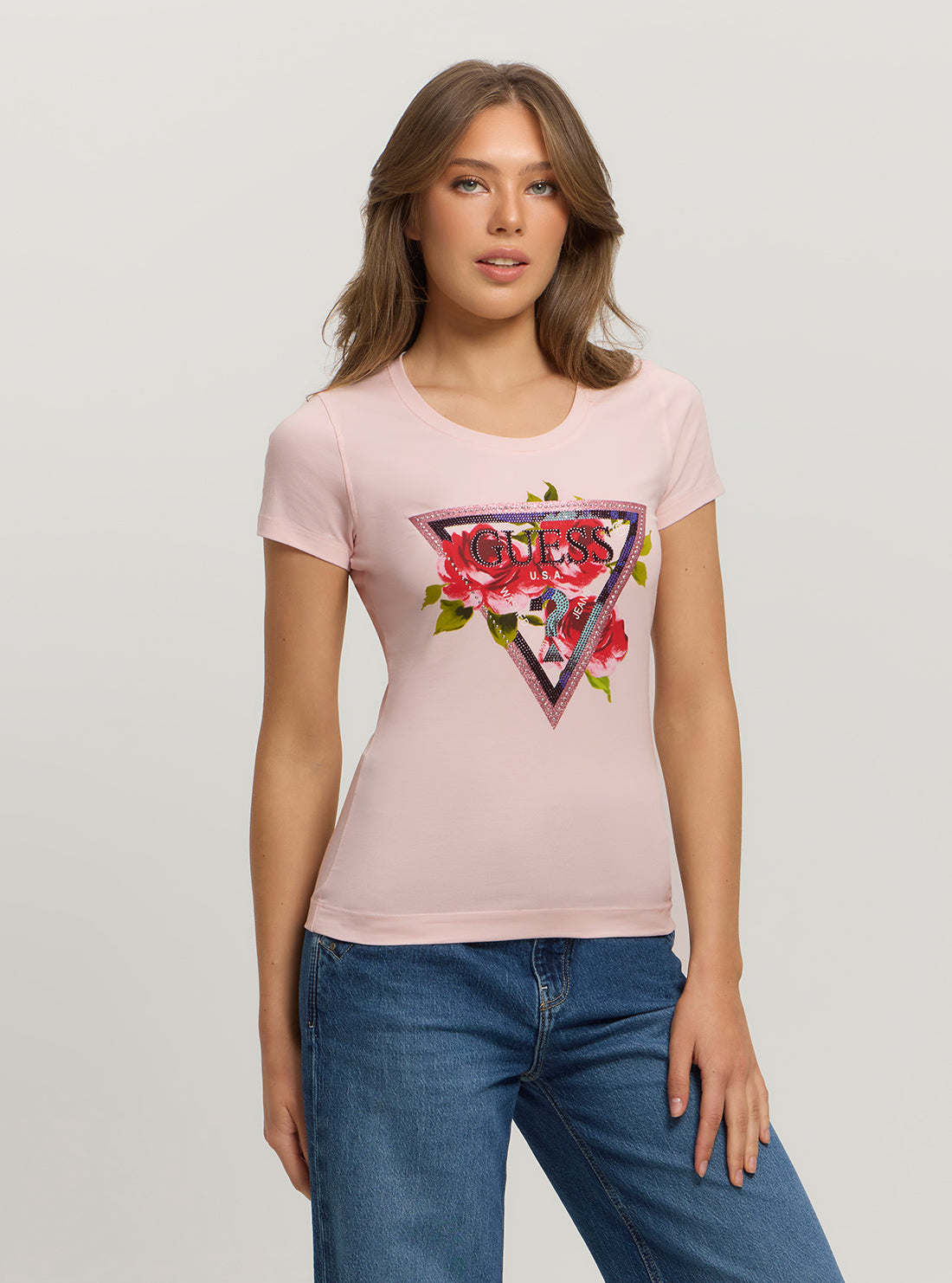 Eco-Friendly Pink Roses Graphic T-Shirt for Women | Soft Cotton Tee with Floral Design | Perfect for Casual Wear, Outfits & Gifts