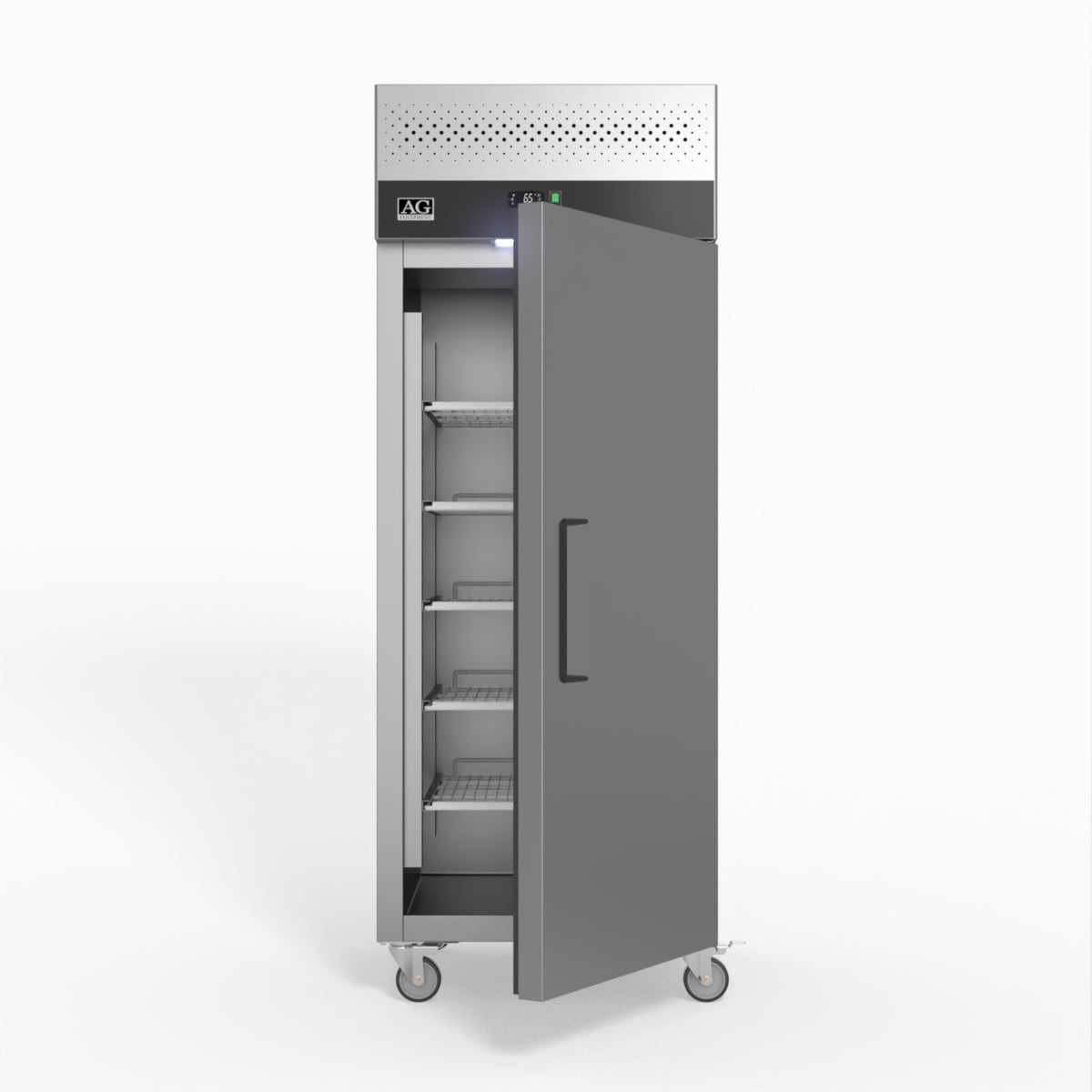 650L Stainless Steel Upright Refrigerator - Commercial Grade Freezer with Glass Door for Restaurants, Grocery Stores & Supermarkets - Energy Efficient Heavy Duty Fridge for Food Storage & Display