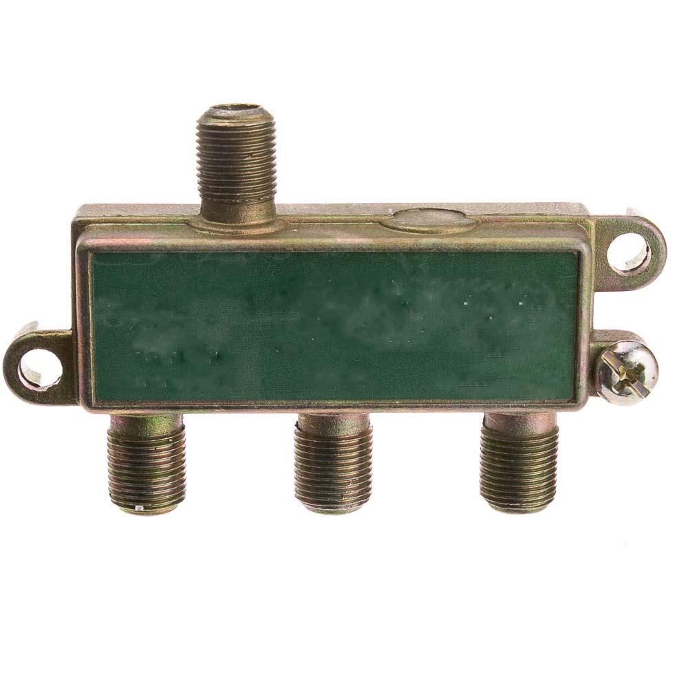 High-Quality 3-Way Coaxial Cable Splitter for TV, Internet & Satellite - Perfect for Home Theater, Cable Modem & Antenna Signal Distribution