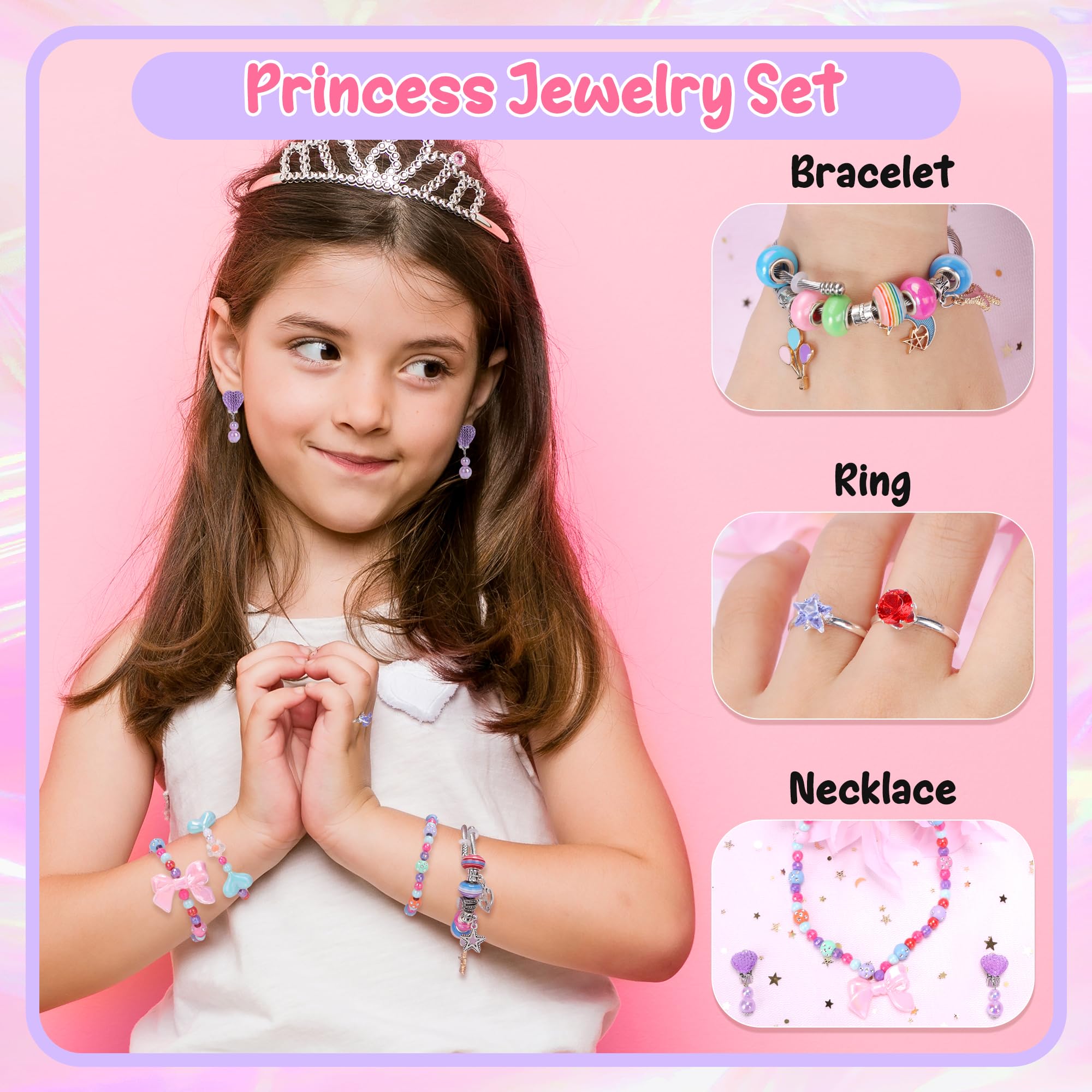 Woiworco DIY Charm Bracelet Making Kit - Jewelry Making Supplies for Girls, Teens & Adults - Create Custom Bracelets for Valentine's Day, Birthday Gifts & Arts Crafts (Love Design) - Perfect for Parties, Gifts & Creative DIY Projects