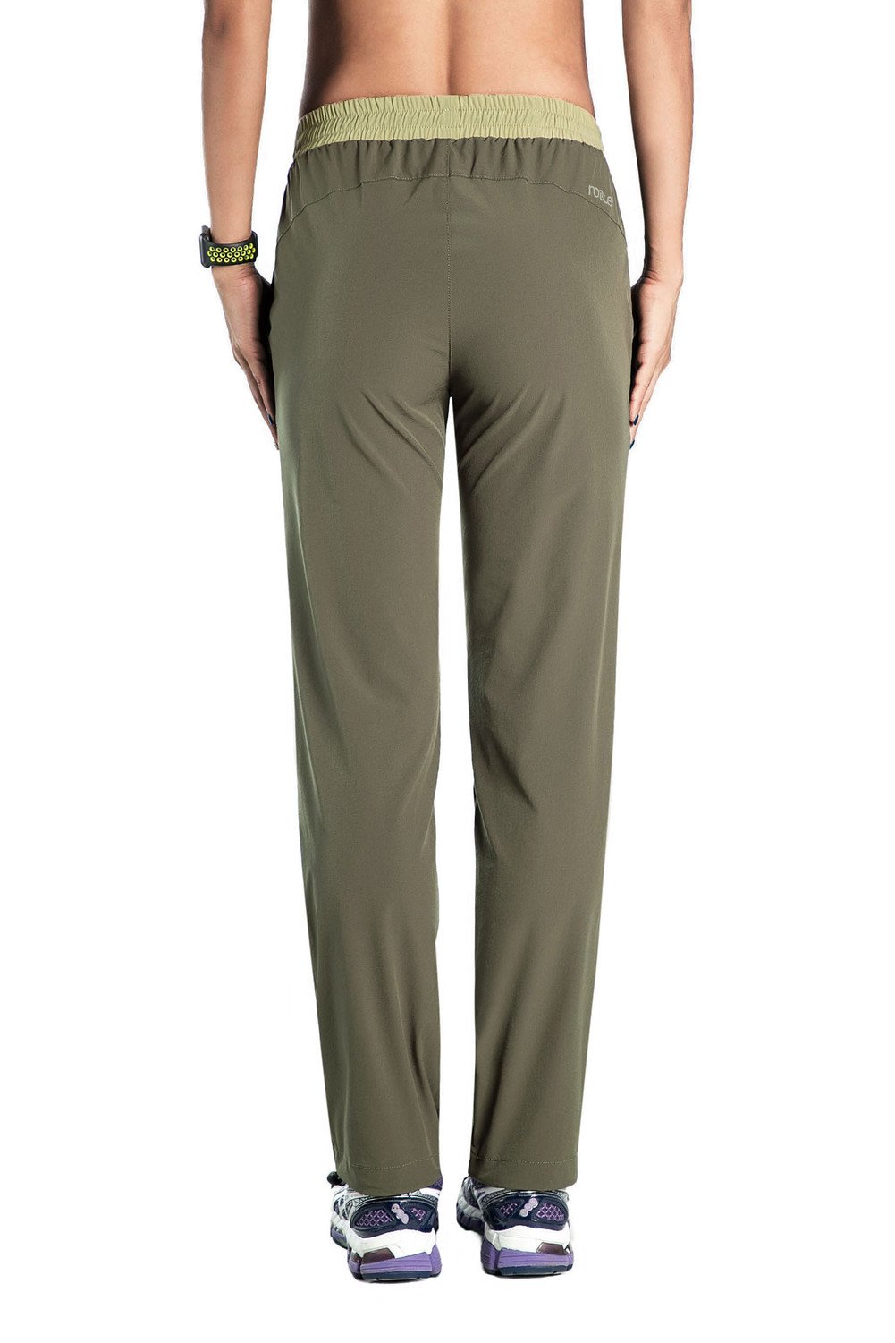 Nonwe Women's Quick-Dry Hiking Pants - Lightweight Elastic Waist Joggers with Drawstring & Pockets - Perfect for Outdoor Adventures, Camping, and Travel