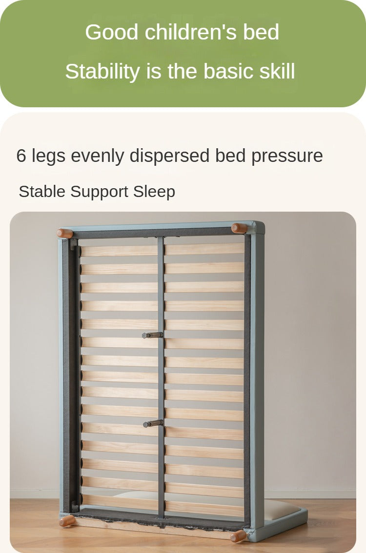 Organic Leather Kids Soft Bed - Comfortable & Durable Toddler Bed for Boys & Girls | Perfect for Nursery, Bedroom & Playroom