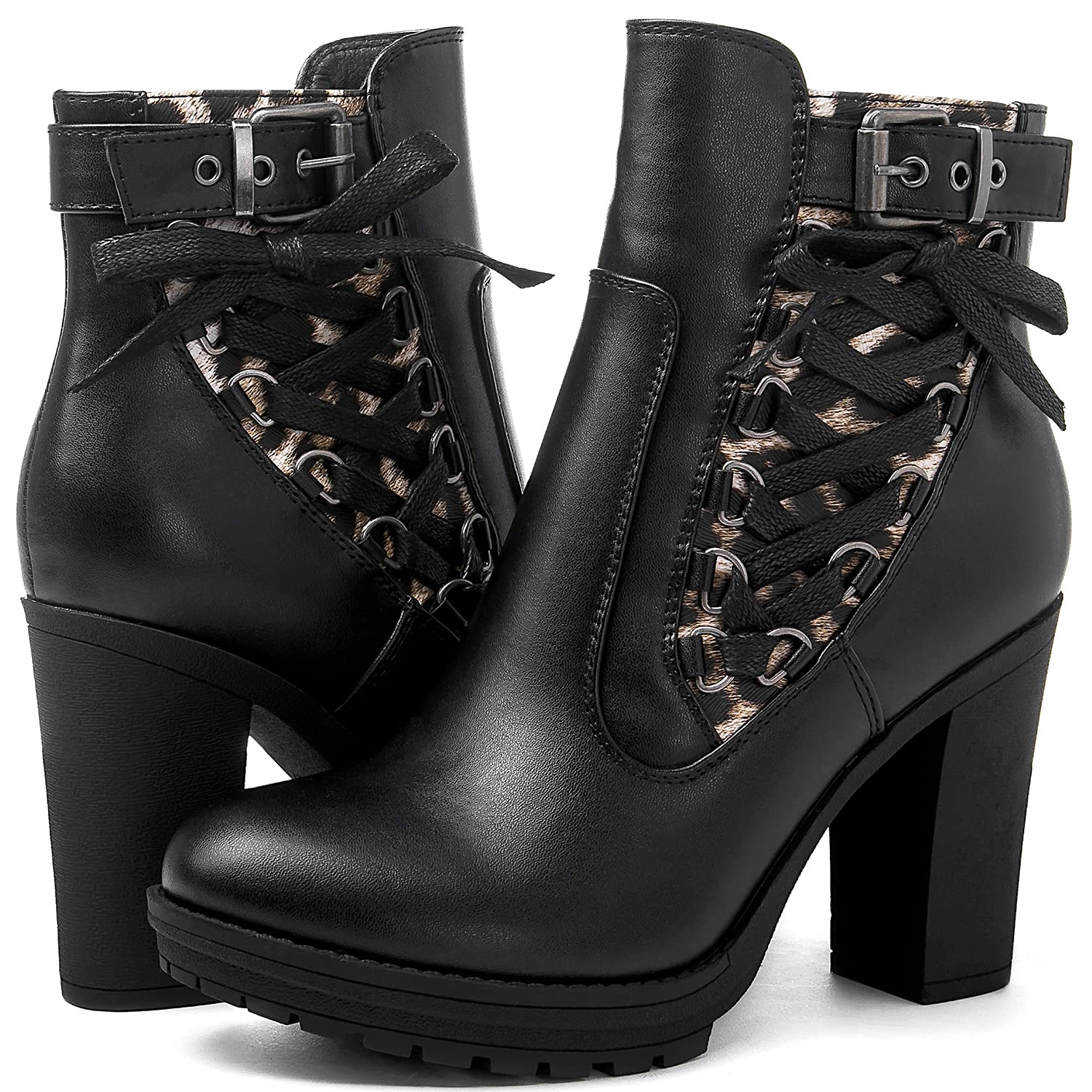 GLOBALWIN Women's Fashion High Heel Boots - Stylish Ankle Boots for Women, Comfortable & Trendy - Perfect for Office, Party & Night Out
