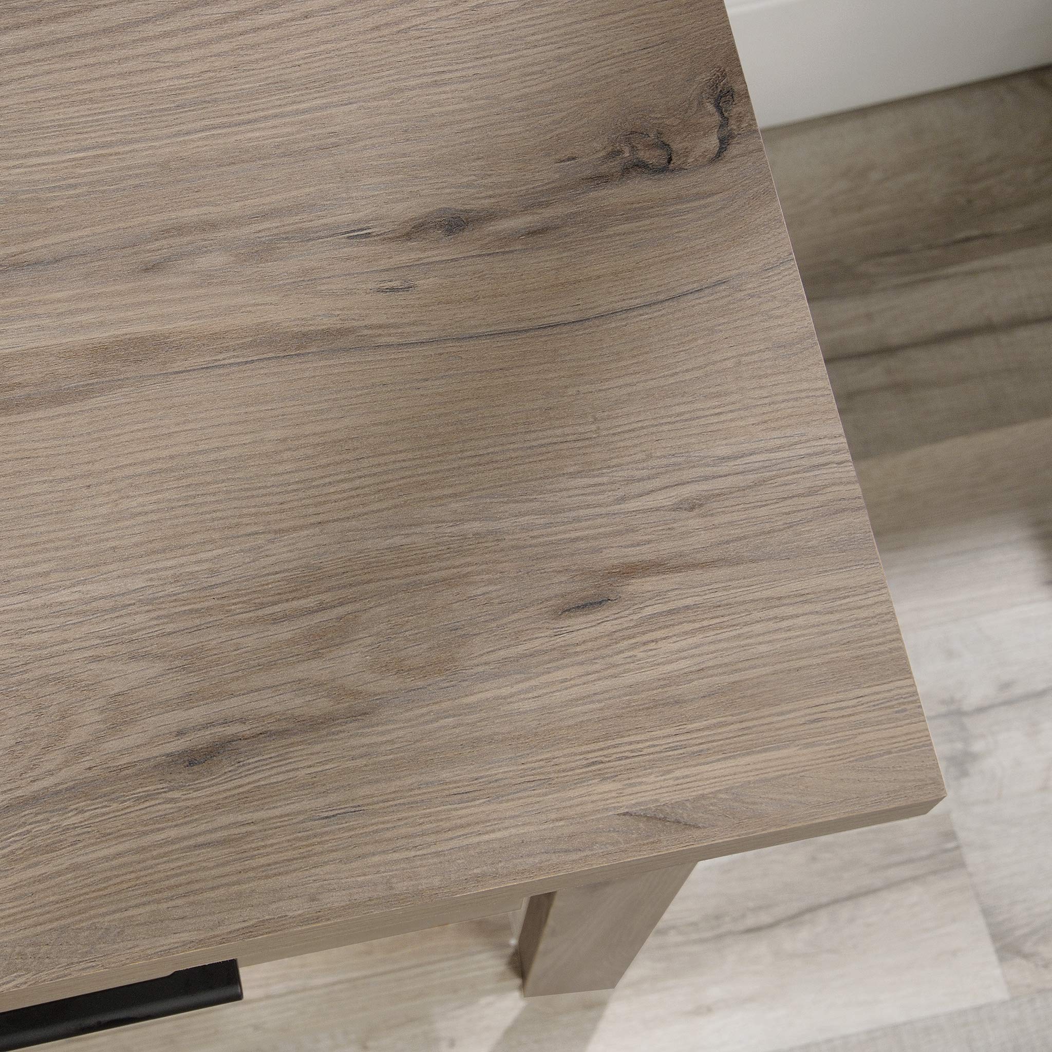 Sauder Summit Station Desk - Laurel Oak Finish | Modern Home Office Desk for Work & Study | Durable Writing Desk with Storage