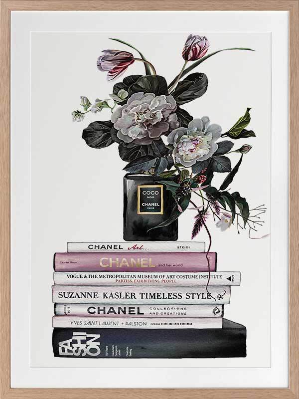 Chanel Noir Framed Art Print - Elegant Home Decor for Living Room, Bedroom & Office | Luxury Wall Art for Fashion Lovers