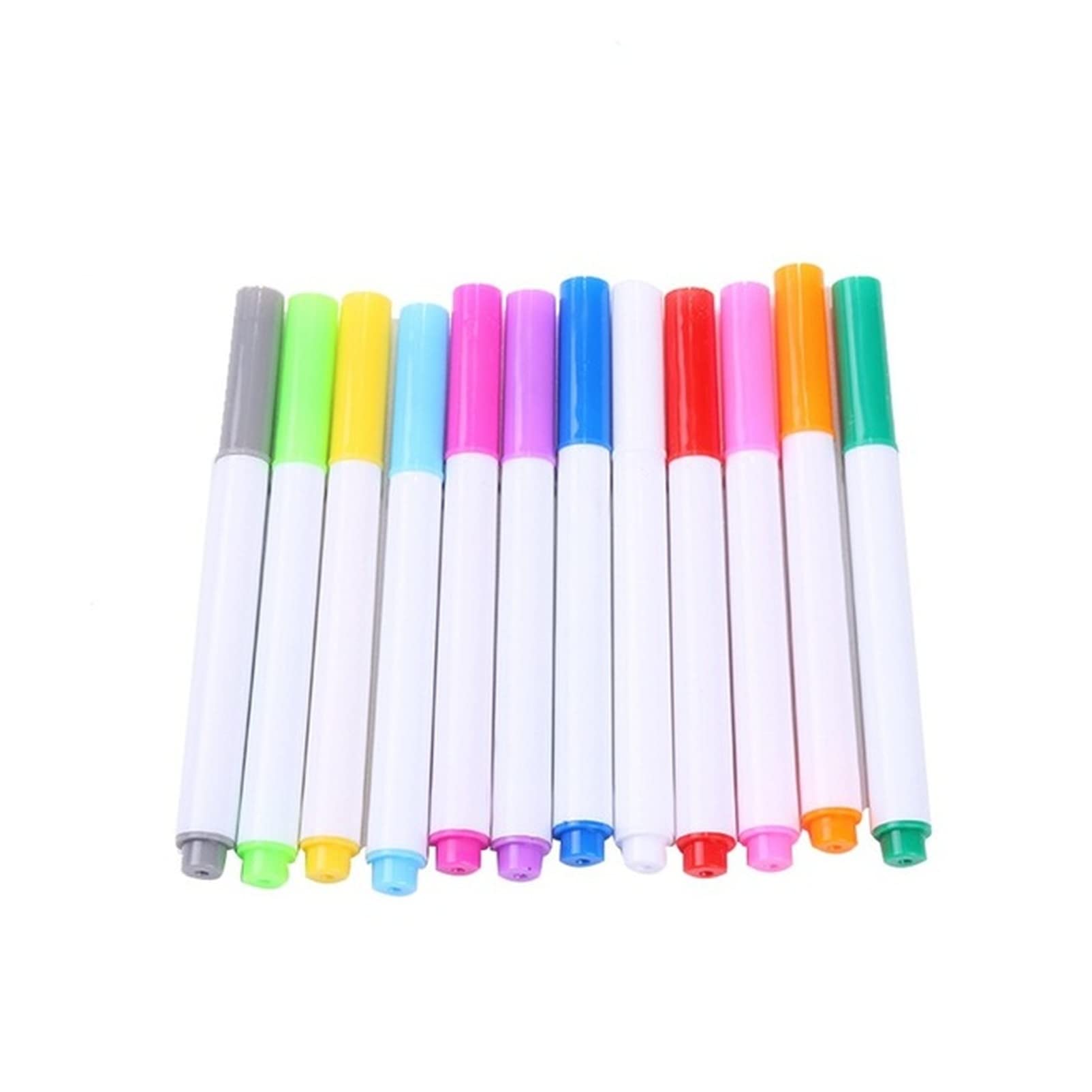 12-Piece Water-Soluble Liquid Chalk Markers Set - Non-Toxic, Dust-Free Chalk Pens for Kids Drawing, Whiteboard & Glass Writing - Vibrant Colors for School, Office & Home Use (12 Colors) - Perfect for Art Projects, Classroom Activities & DIY Crafts