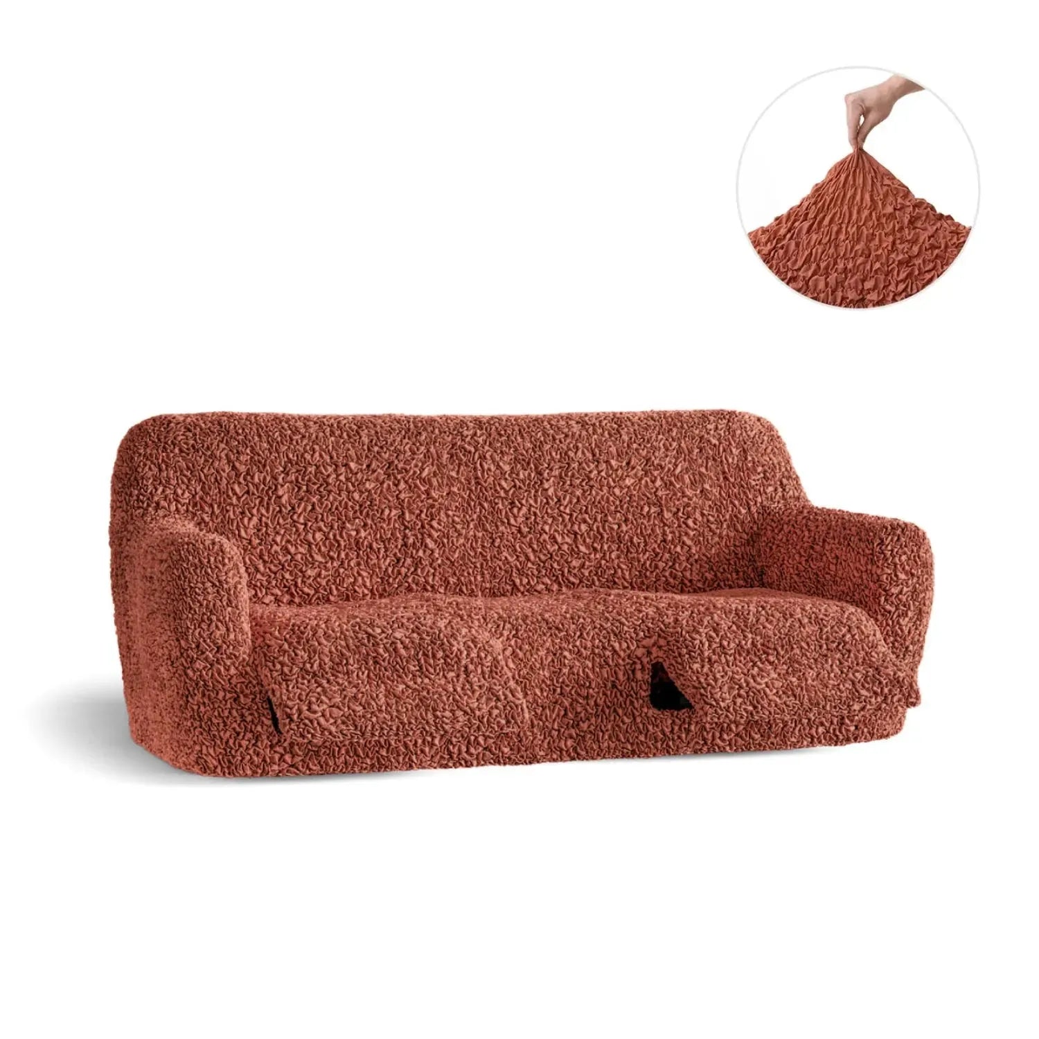 3 Seater Recliner Slipcover - Soft Fuco Cotton Stretch Sofa Cover - Perfect for Living Room, Family Room & Home Theater Furniture Protection