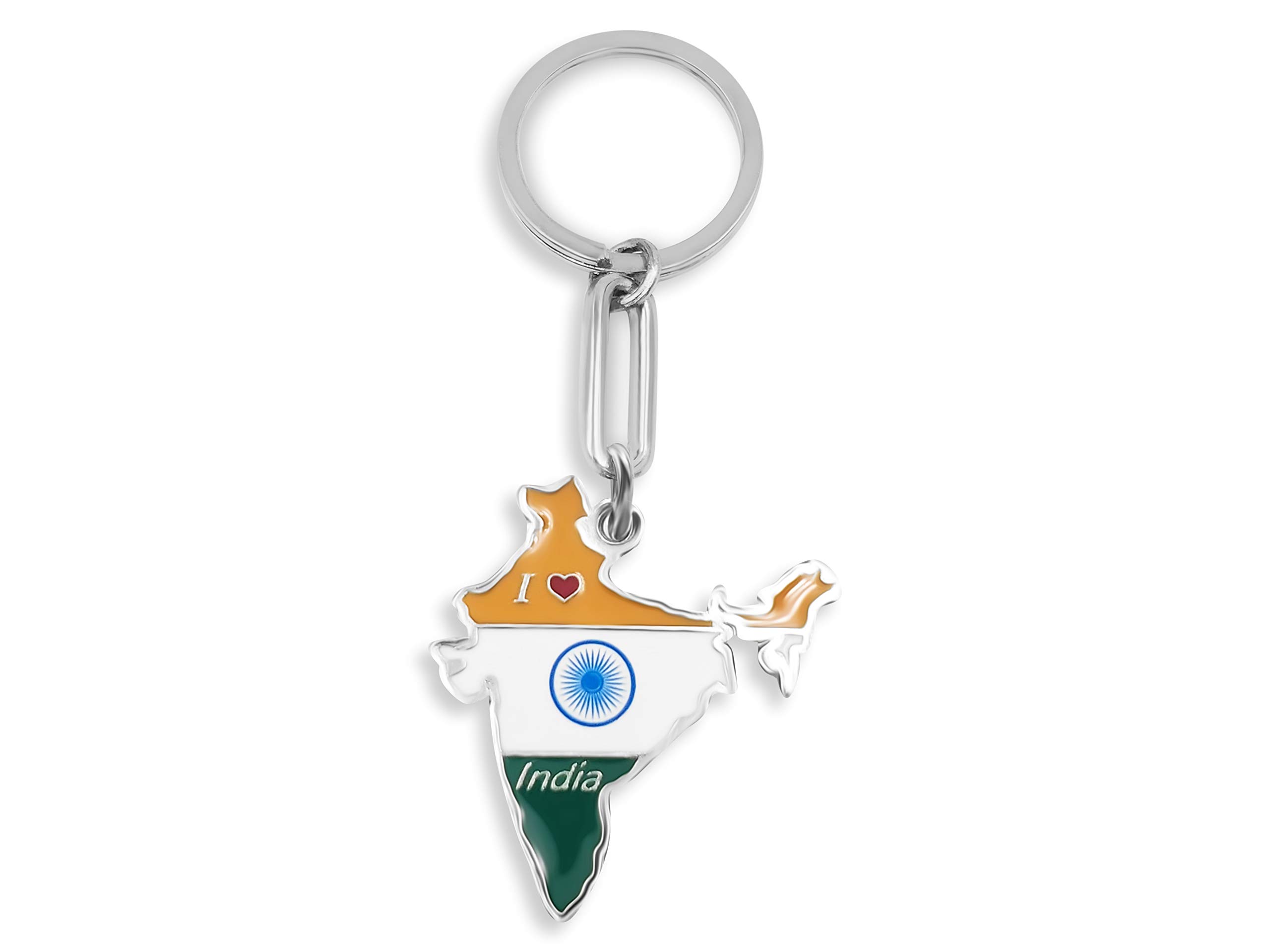 India Map Keychain - Yellow Travel Souvenir Gift for Men & Women - Perfect for Backpacks, Luggage & Keys | Unisex Adults Accessory