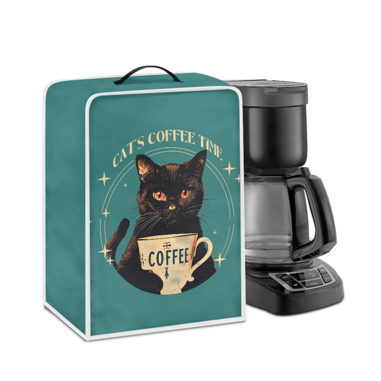 GLENLCWE Cat-Themed Kitchen Appliance Dust Cover - Polyester Stand Mixer & Coffee Maker Protector for Pet Lovers | Perfect for Kitchen Countertops & Coffee Stations