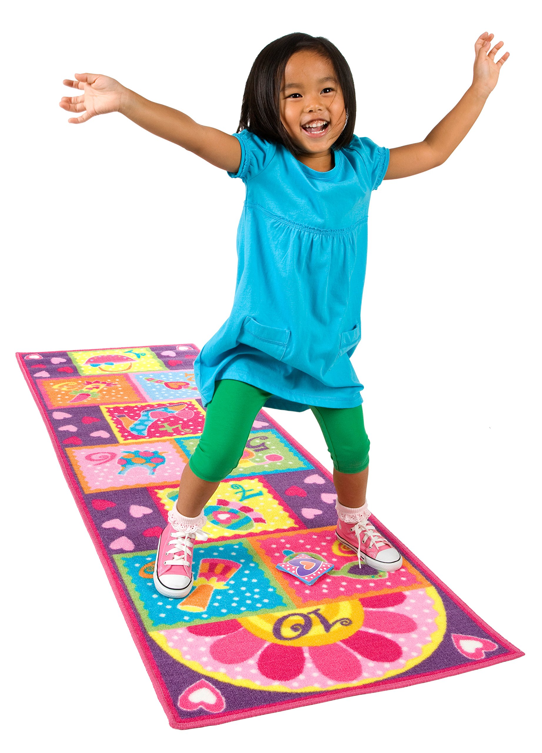 ALEX Toys Active Play Hopscotch Rug - Indoor/Outdoor Kids Floor Game Mat for Jumping & Learning - Perfect for Playrooms, Backyards & Preschool Activities