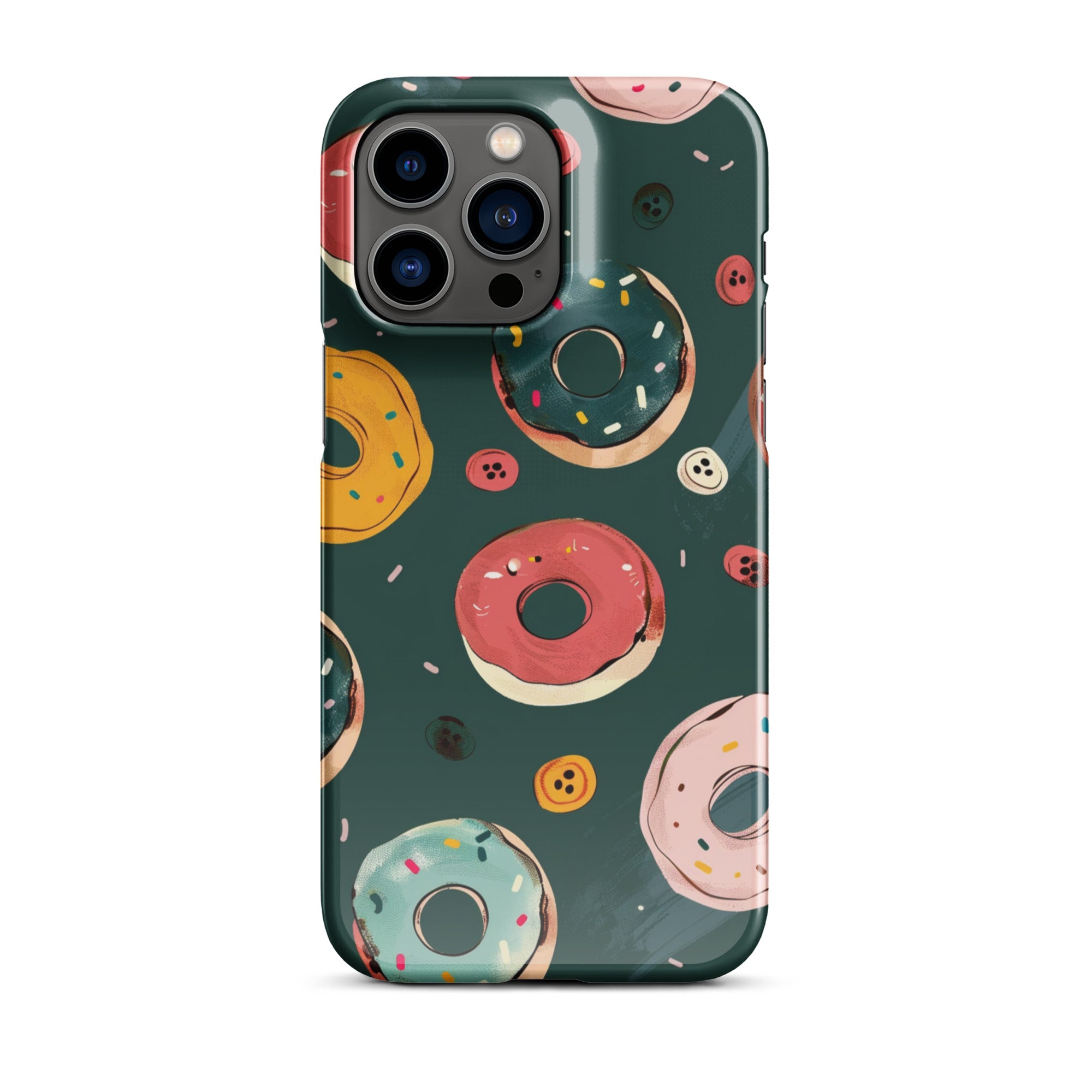 Premium Donut Snap Case for iPhone 14/13/12/11 Pro Max XR - Cute Protective Phone Cover with Shock Absorption - Perfect for Everyday Use, Travel & Gift Giving