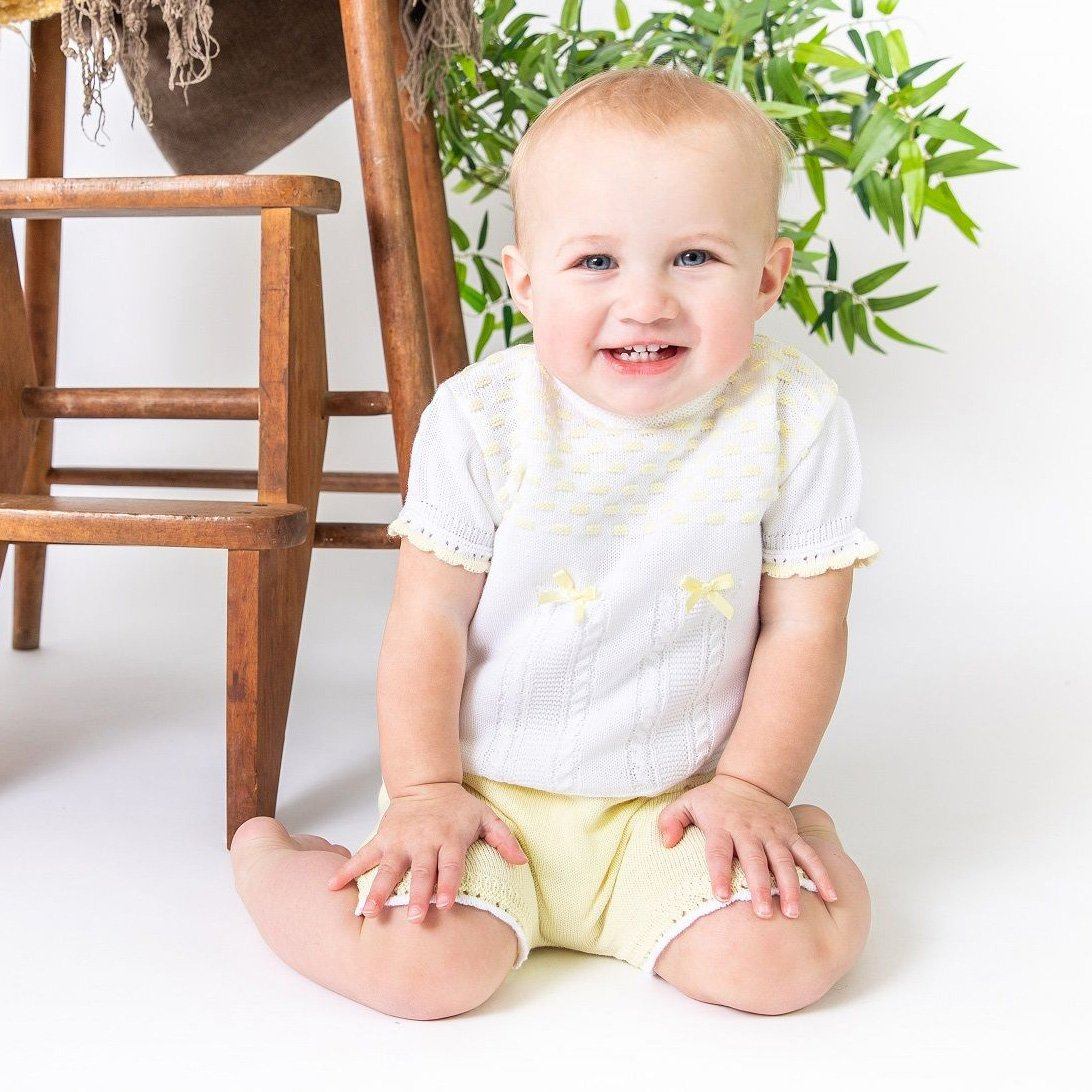 Stylish Lemon Knitted Top & Bloomers Set - Soft & Comfortable Outfit for Women | Perfect for Casual Wear, Loungewear & Photo Shoots