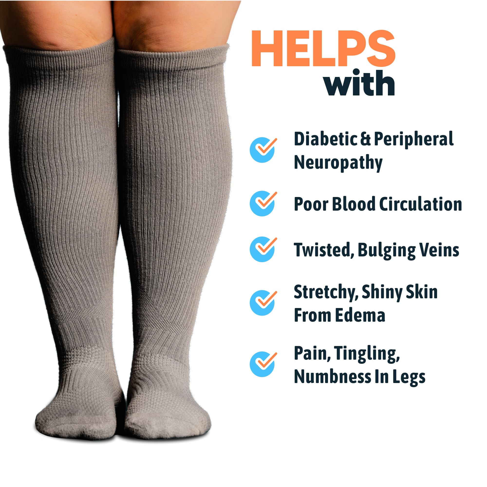 Viasox Compression Socks for Women & Men - 12-15 mmHg Knee High Support Socks for Circulation, Travel, Flight & Running - Ideal for Airplane Trips, Long Flights & Active Lifestyles