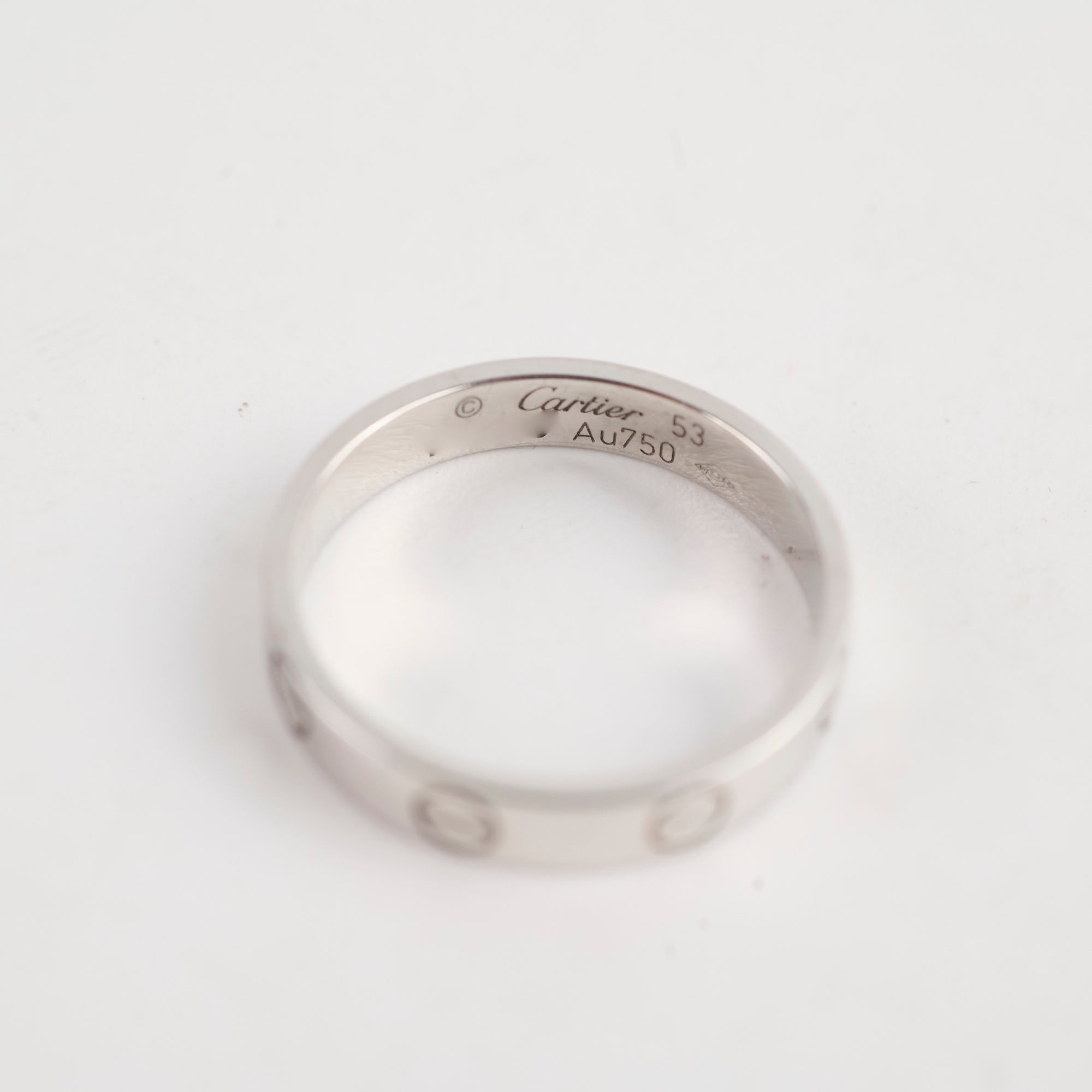Cartier Love Wedding Band Ring 18K White Gold Size 53 - Perfect for Engagement, Anniversary & Bridal Jewelry Gifts