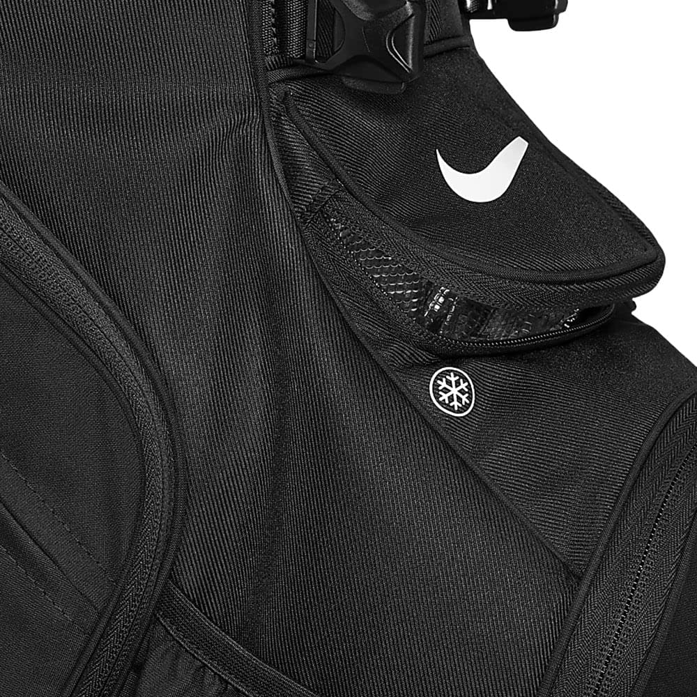 Nike Air Hybrid 2 Golf Bag - Lightweight Stand Bag with 5-Way Divider, Black & White | Perfect for Golf Tournaments & Practice Rounds | Water-Resistant & Durable Design