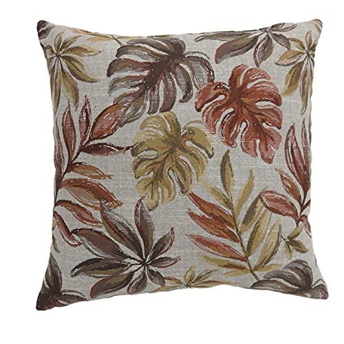 Furniture of America Corelle Fabric Large Red Throw Pillow Set of 2 - Perfect for Sofa, Bed & Home Decor