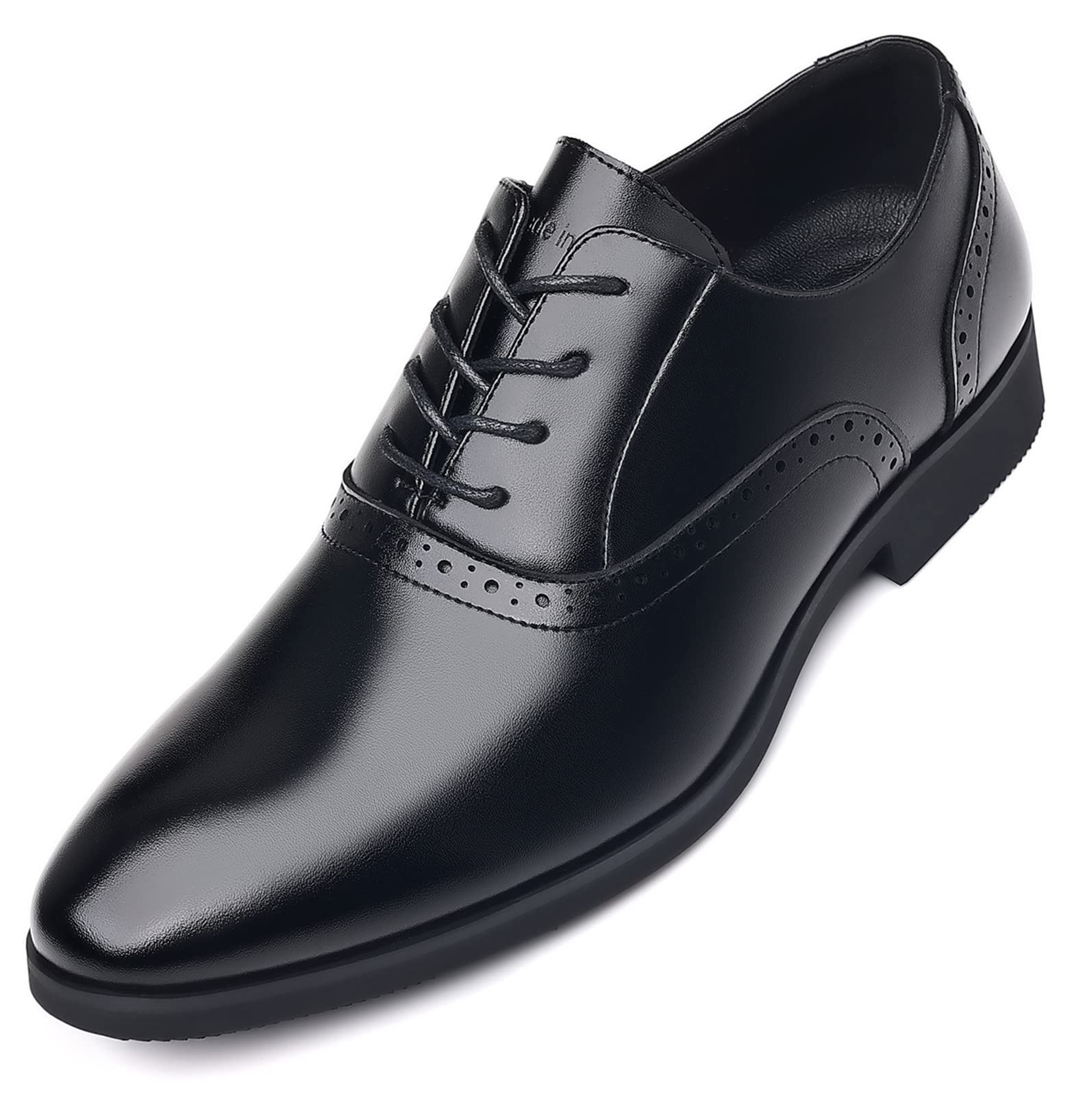 kkdom Men's Classic Lace-Up Dress Shoes - Formal Oxford Business Shoes for Men | Perfect for Weddings, Office & Special Occasions