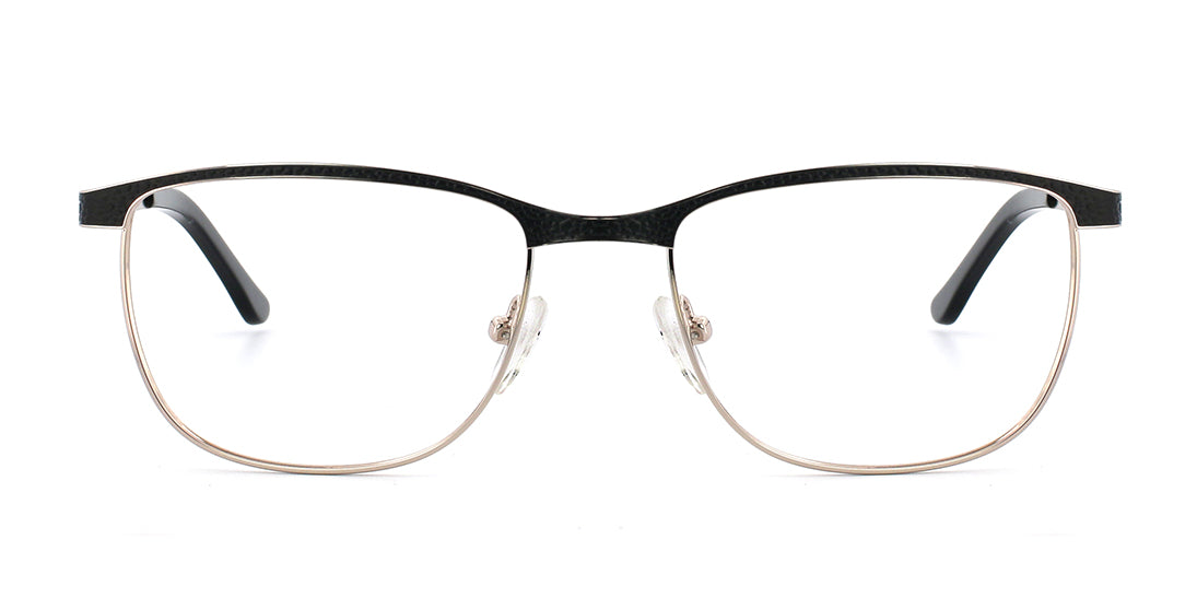 Stylish Thin Two-Tone Browline Reading Glasses MW18201 Black - Perfect for Reading, Office & Everyday Use